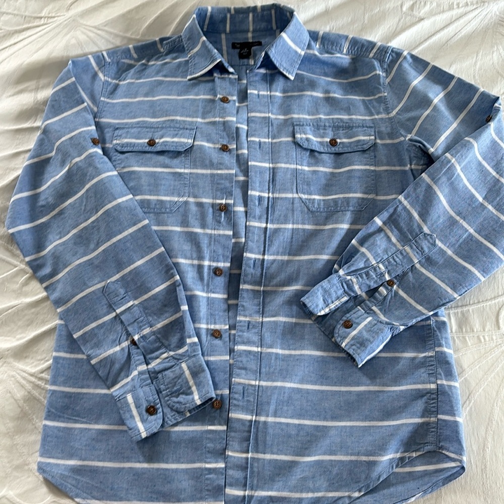 Gap Striped Collared Button Down Shirt